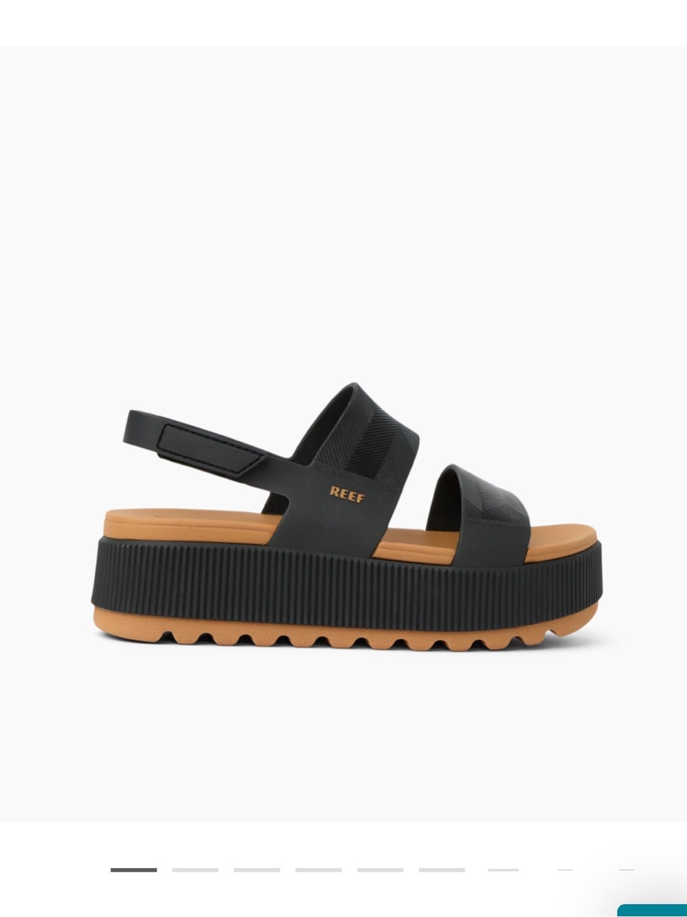 Reef Women's Water Vista Higher Platform Sandal - Black/Tan